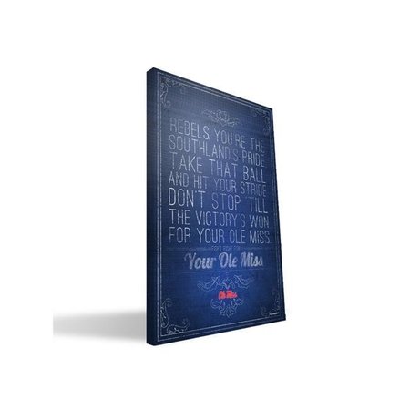 PAULSON DESIGNS Ole Miss Song 24x36 Canvas MSSO2436
